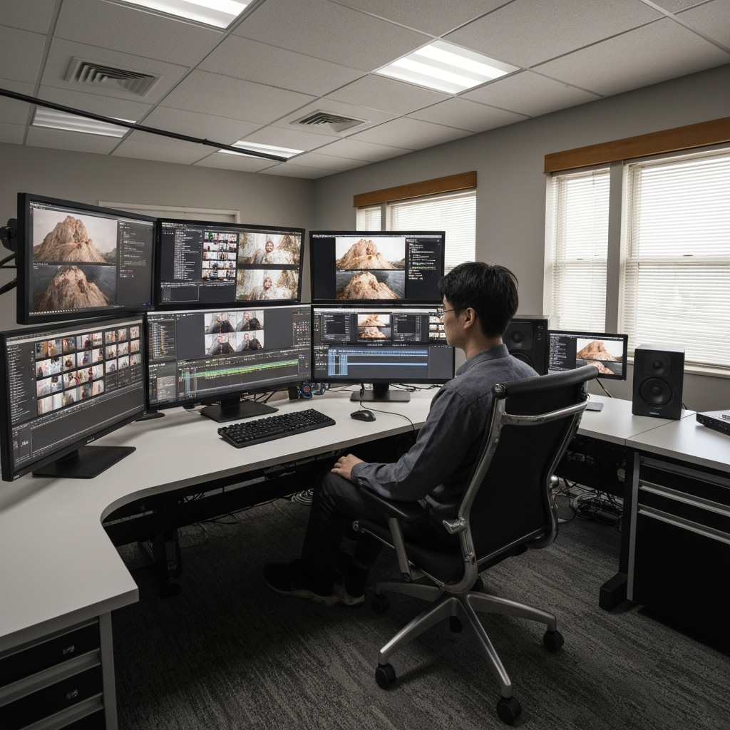 Editing Suite at Vooc Media Group Studios